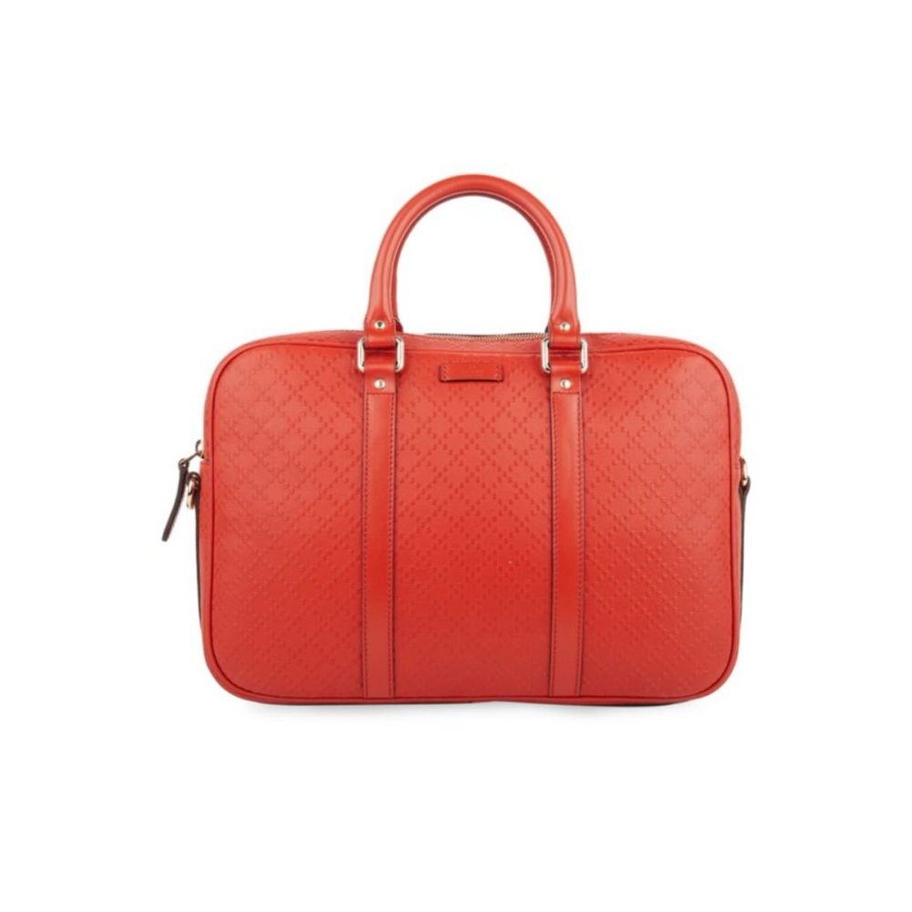 Gucci Red Leather Briefcase